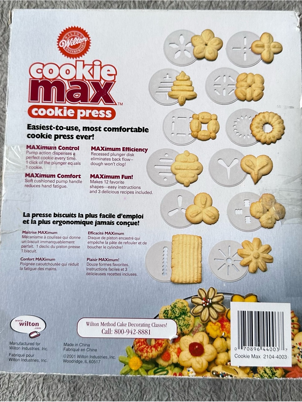 Wilton Cookie Max Cookie Press in White and Red Logo